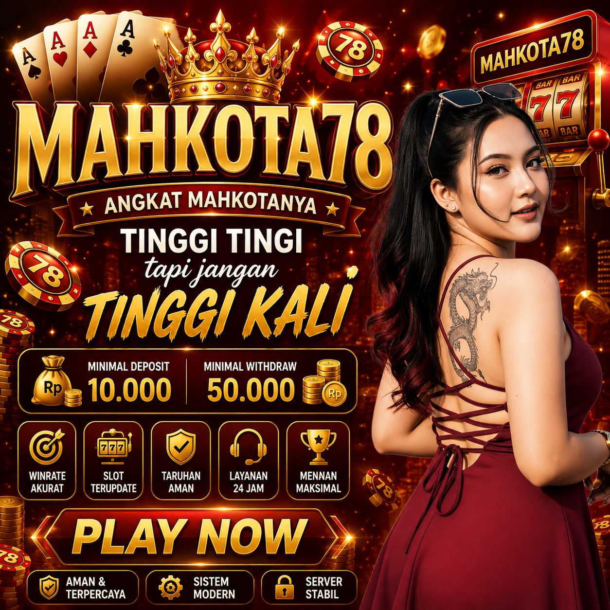 MAHKOTA78 // Angkat Mahkotanya Tinggi Tinggi tapi Jangan Tinggi Kali